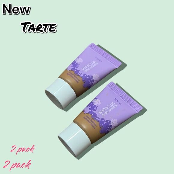 New 2pk Tarte Maracuja Tinted Hydrator Light 42S Tan Sand 5 ml - Travel Size - Picture 3 of 3